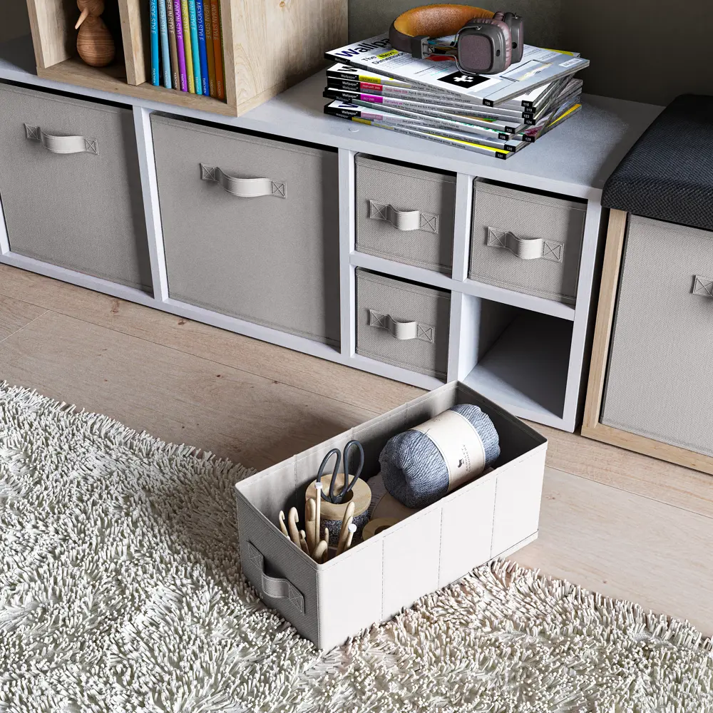Короб Spaceo KUB Granit 15x31x15 см 6.9 л спанбонд цвет графитовый 81990645 STLM-2011715 - Вид №3