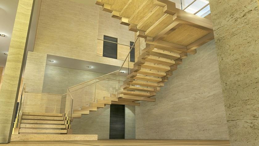 Siller Treppen Самонесущая открытая лестница из стали и мрамора sun-id-1430849 - Вид №1