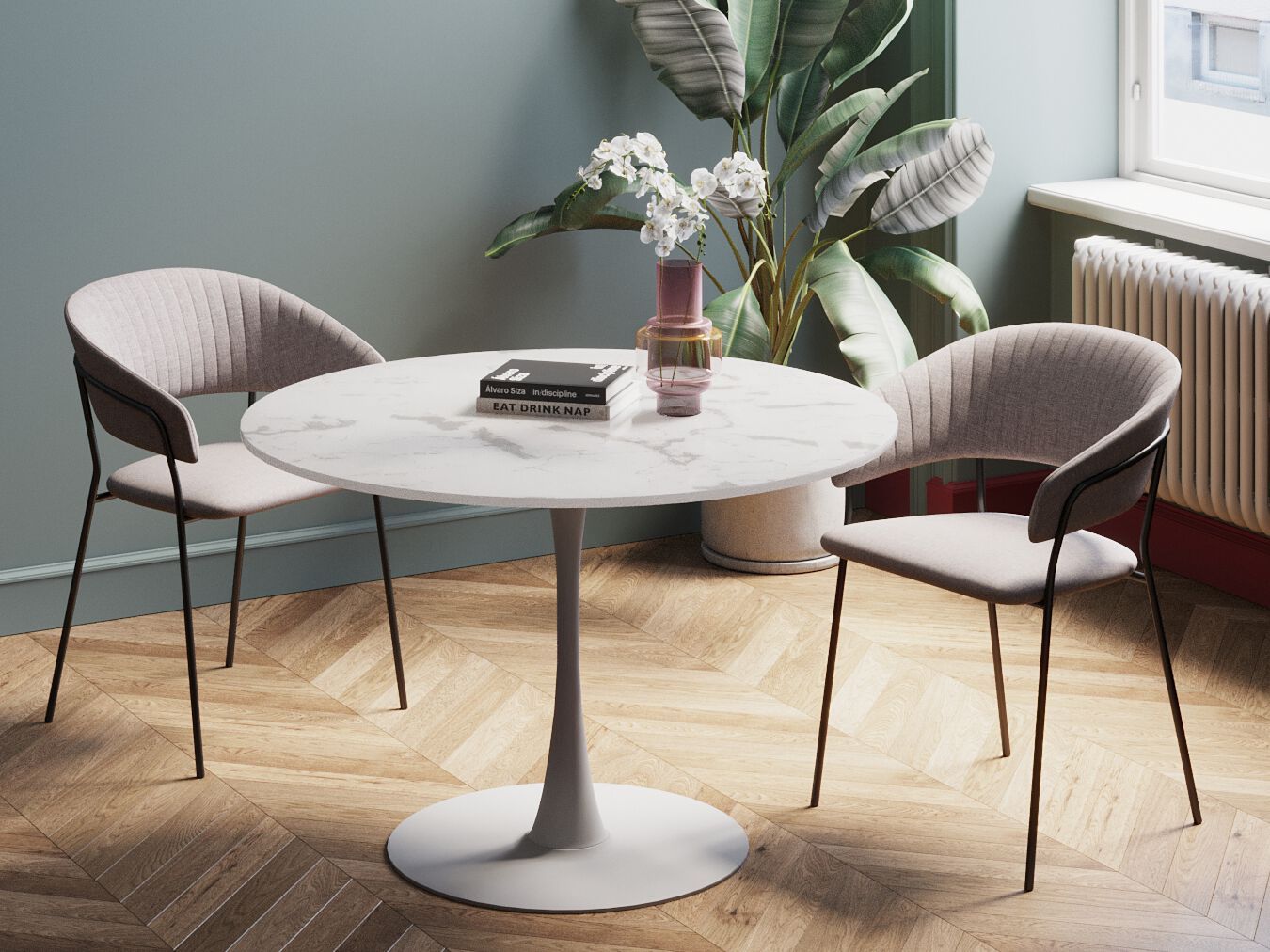 Круглый мраморный обеденный стол KARE Design VENETO ARCH-00102897 - Вид №9