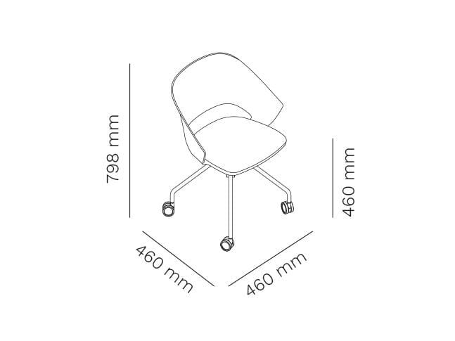 Стул на насесте с колесами и подлокотниками Mara Icon ARCH-00044926 - Вид №5
