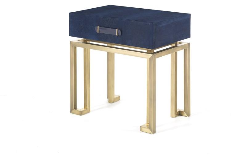 Gianfranco Ferré Home Прямоугольная прикроватная тумбочка из кожи с ящиками Trafalgar Tra.331.a - Вид №2