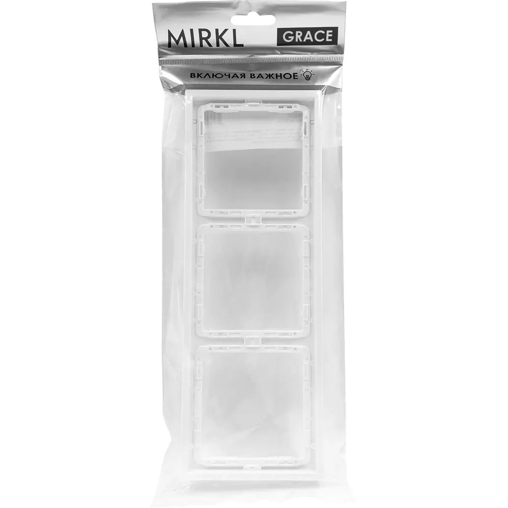 Рамка для розеток MIRKL Grace 3 поста белая 89393861 STLM-1329775 - Вид №5