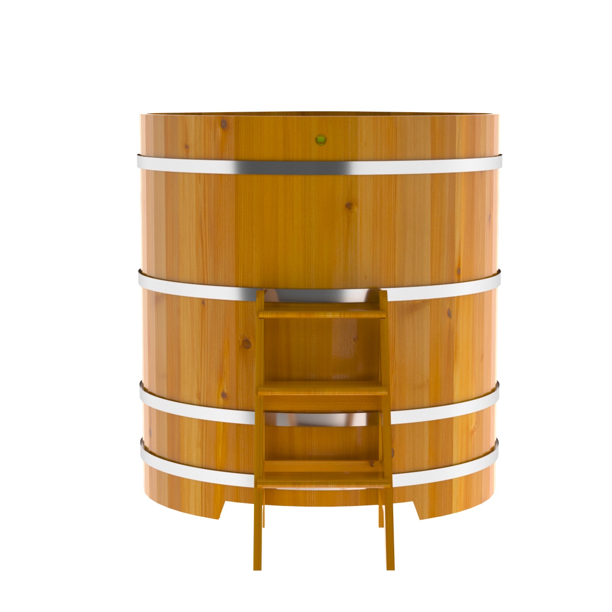 2316 Купель угловая из лиственницы Рустик 1,19х1,19х1,4 натуральная Alyarus  - Вид №4