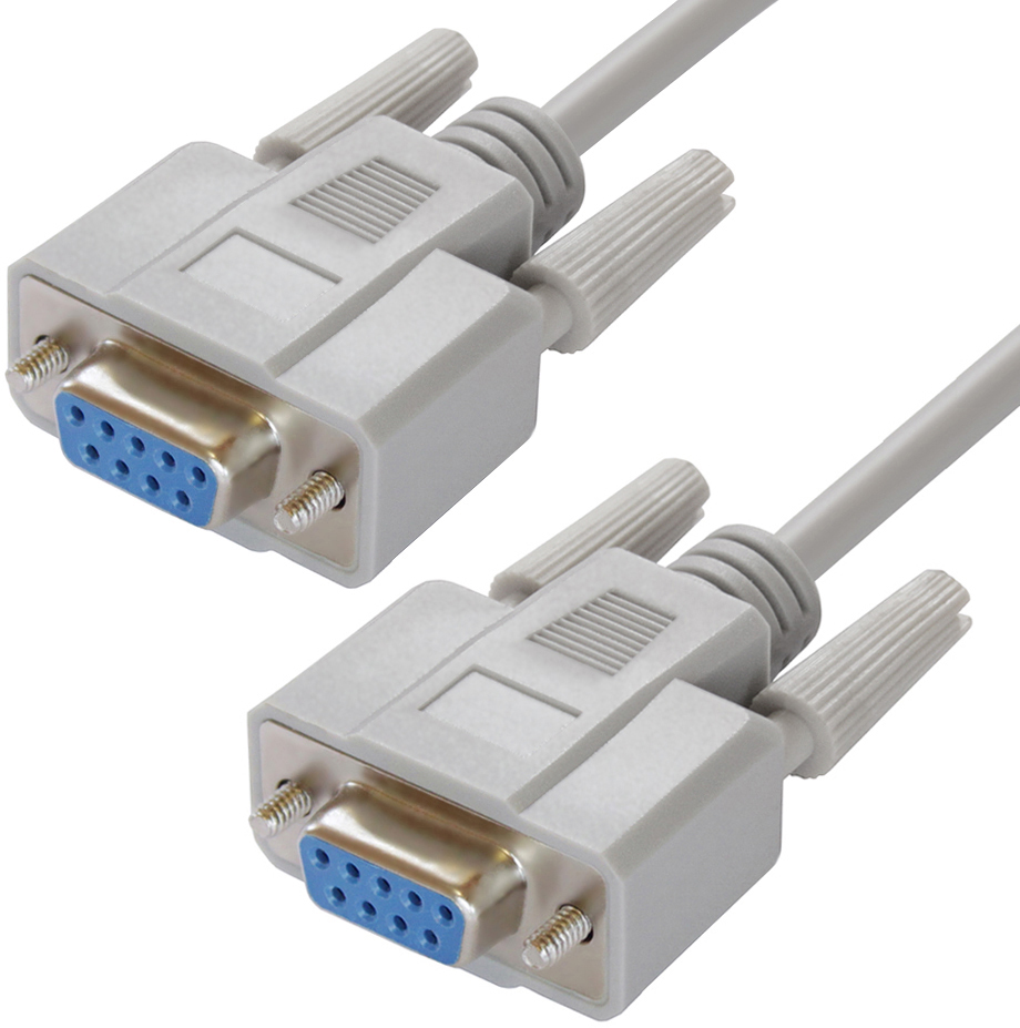 GCR-DB901-15m кабель 15.m 0-модемный com линковочный, db9/db9 9f/9f, серый, 30 awg, Greenconnect Santreyd 