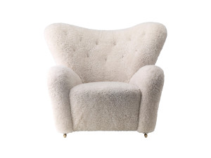 Кресло из овчины с подлокотниками