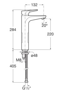 Высокий смеситель для раковины без слива