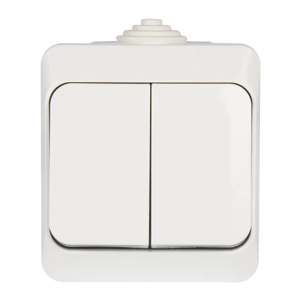 Выключатель влагозащищённый SYSTEME ELECTRIC Этюд с двумя клавишами 12513348 STLM-1107808