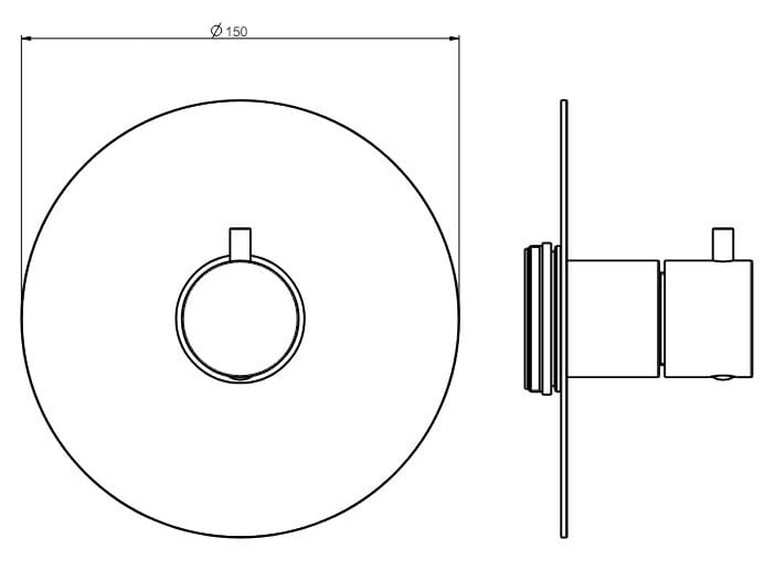 Трехходовой переключатель для душа Rubinetterie Frattini DOCCE 45201A ARCH-00145572 - Вид №10