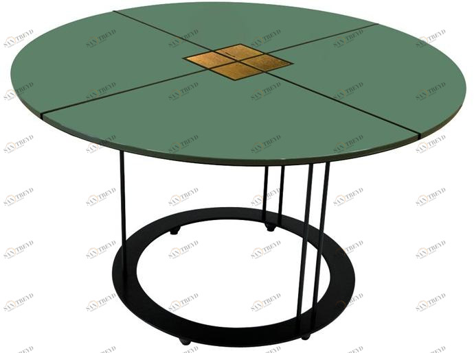 Garbarino Круглый лакированный журнальный столик Aureola Aur cf4 c 