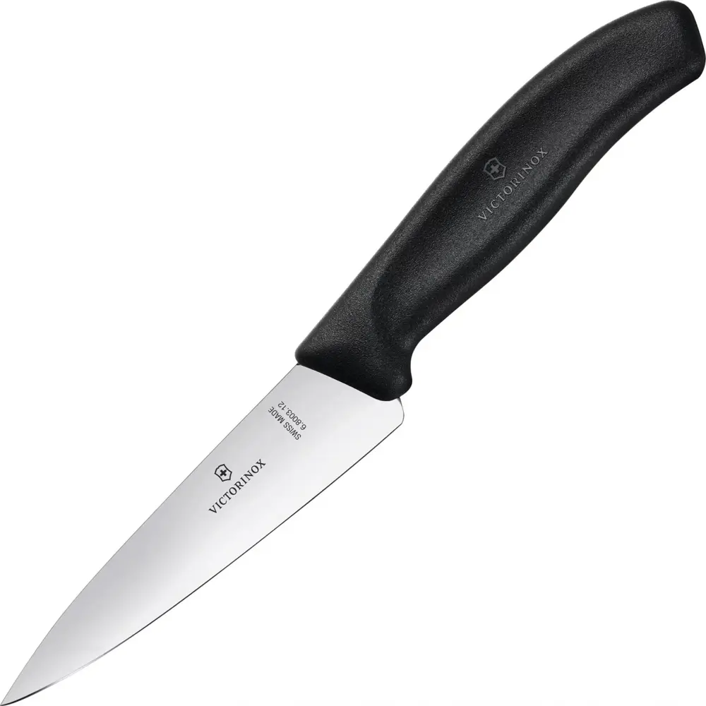 91358049 Кухонный нож разделочный в блистере Victorinox лезвие 12 см цвет черный STLM-0885273