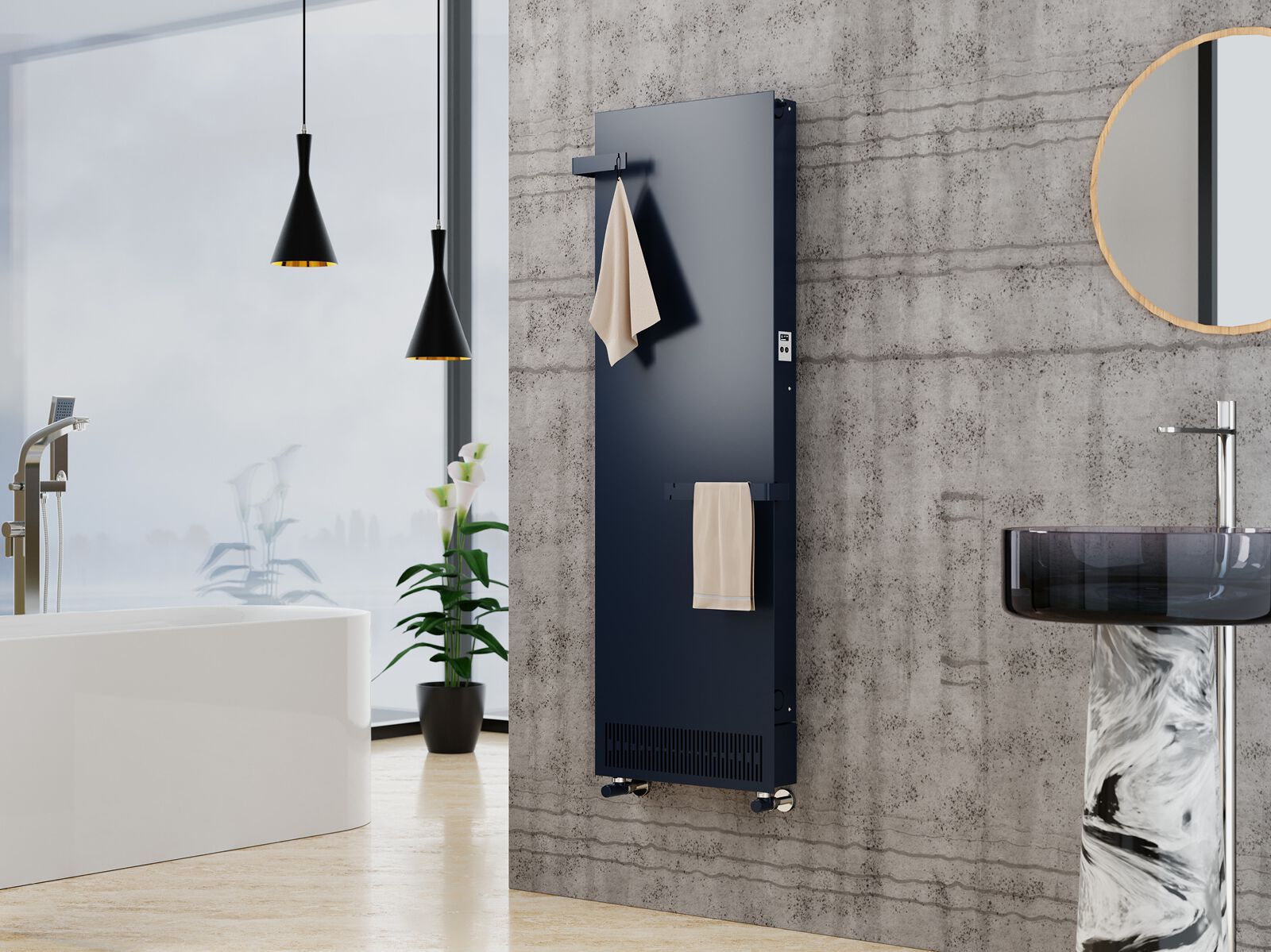 Настенный полотенцесушитель с горячей водой Cordivari Design вентилируемые радиаторы ARCH-00044306 - Вид №1