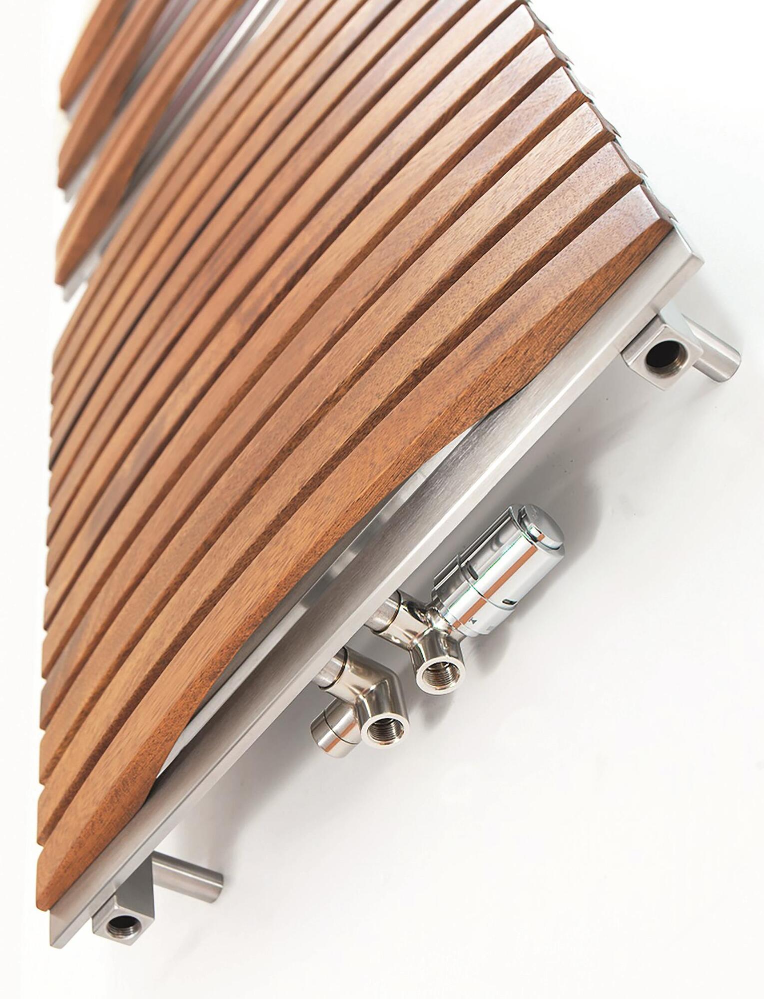 Полотенцесушитель Hammam GEMINI Wood  комбинированный; электрический или водяной Сталь;Дерево  - Вид №74