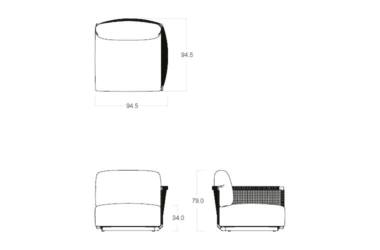 Ткань сад диван TRIBÙ узлы ARCH-00077671 - Вид №13