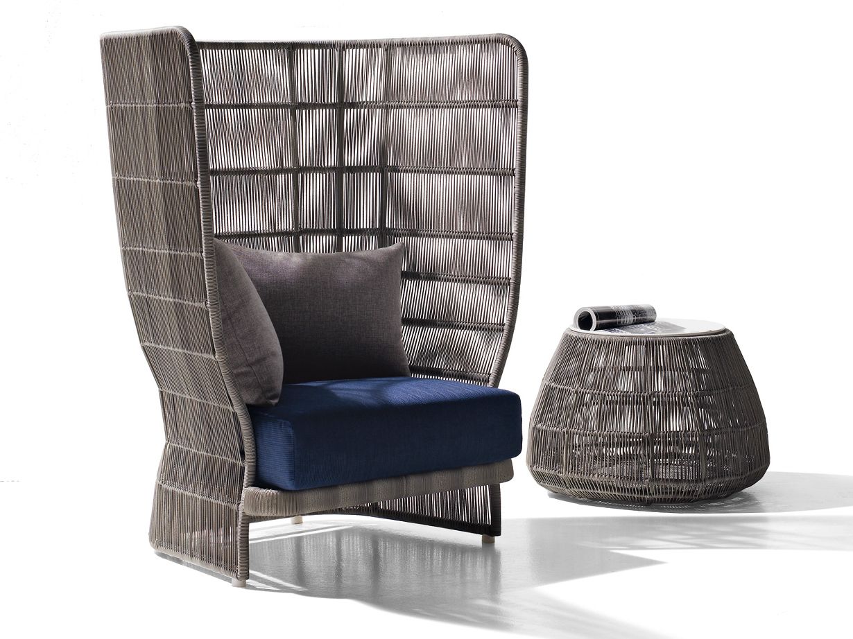 Садовое кресло из полиэтилена с высокой спинкой B&B Italia Outdoor Canasta ' 13 ARCH-00109131