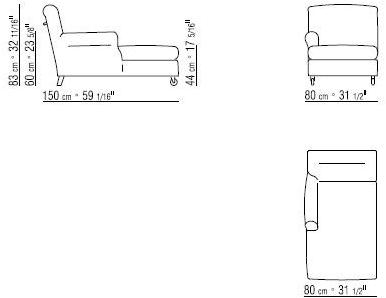 Flexform Дормез со съемным чехлом из ткани Nonnamaria sun-id-1487463 - Вид №2