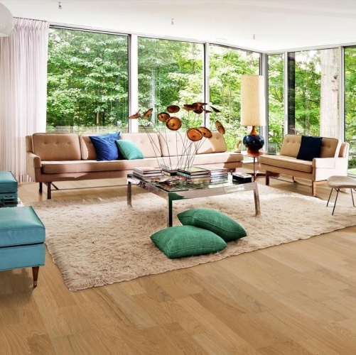 Паркетная доска Kahrs Дуб Бриз Линнея Полуматовая Брашированная 2600200568 - Вид №8