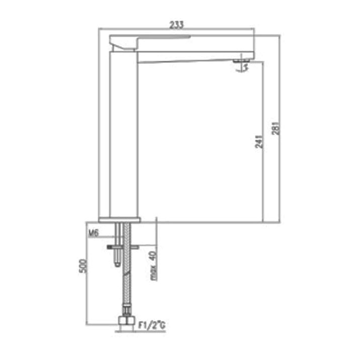 PE830402794SSE Смеситель для раковины , матовое золото Webert Pegaso - Вид №1