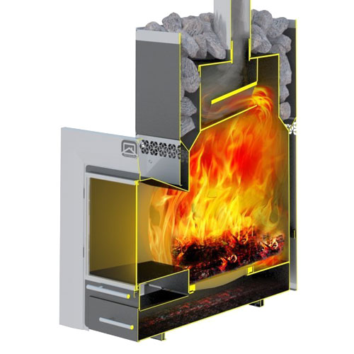 Печь для бани Теплодар Русь Панорама 12 ЛНЗП (профи) 263 - Вид №1