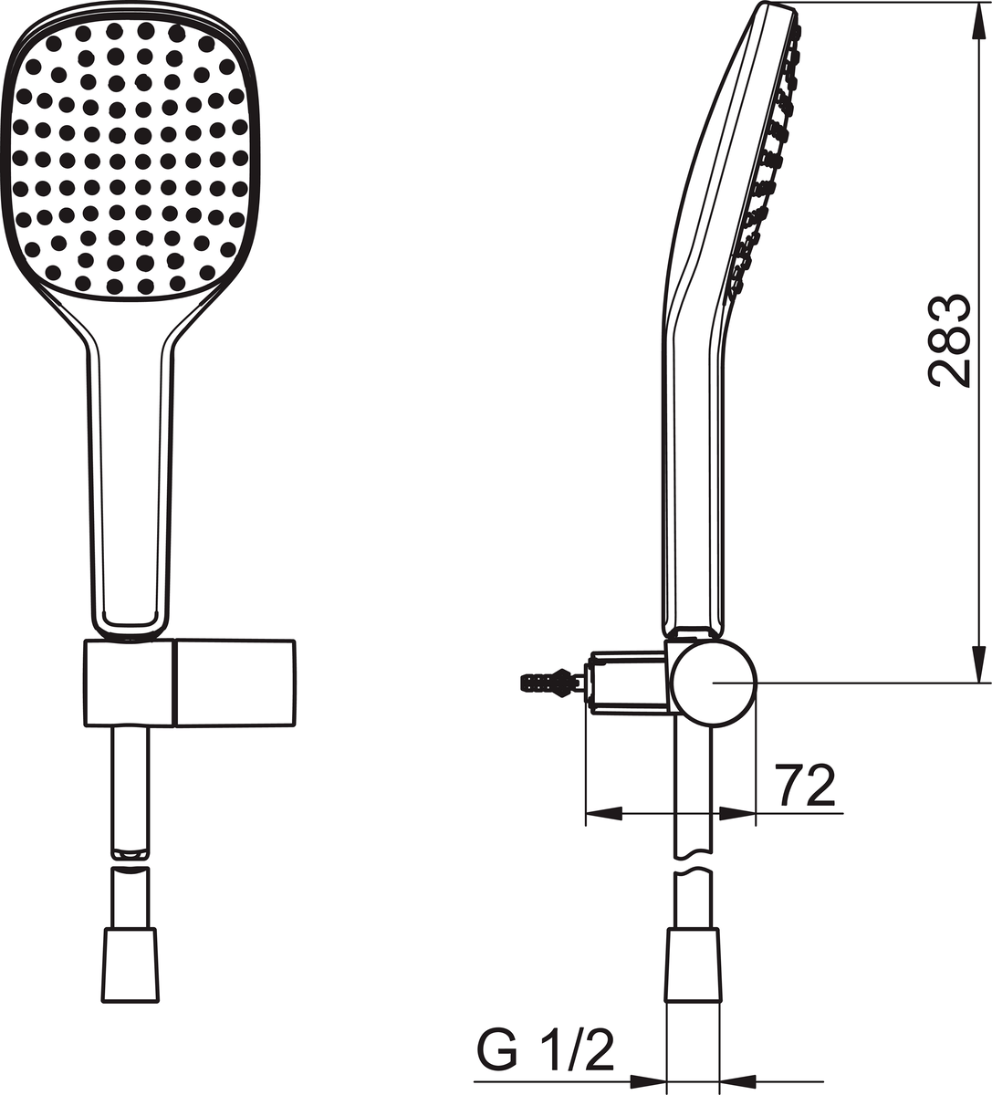 Oras 434 Ручной душевой комплект 434 Hydractiva Style Хром  - Вид №1