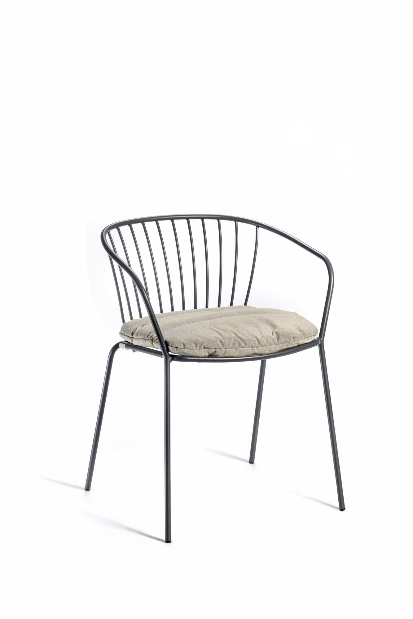 Металлический штабелируемый стул с подлокотниками GABER Amitha ARCH-00028555 - Вид №1