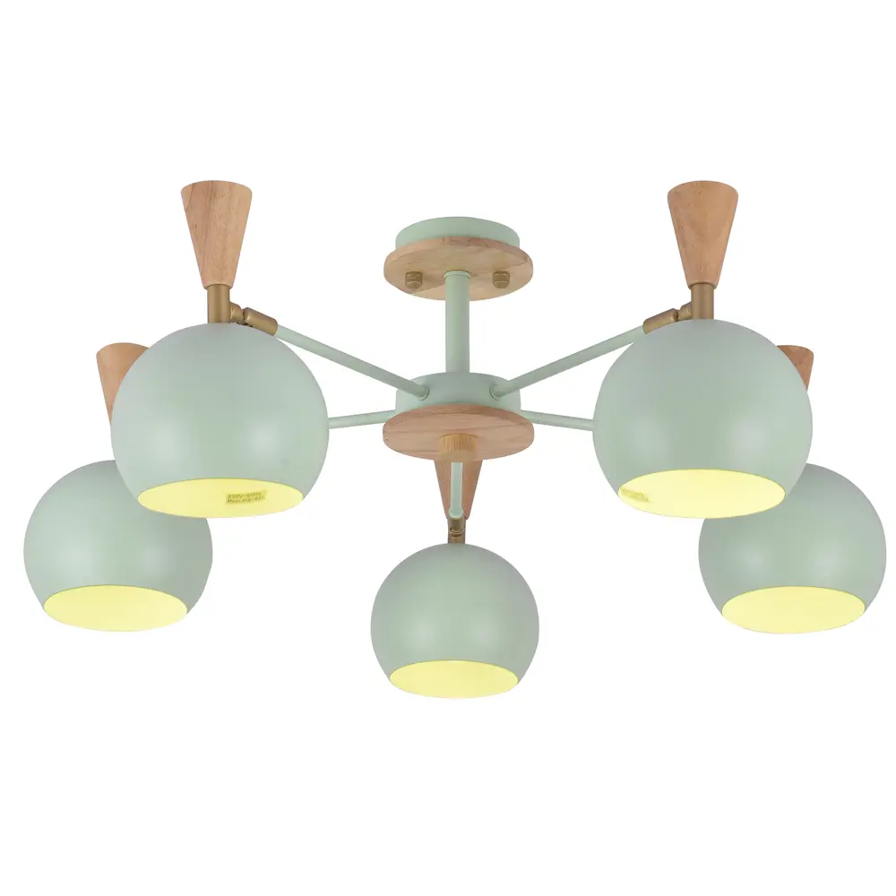 Люстра L1162-5 Morila Green 5xЕ27x40 Вт цвет зеленый LAMPLANDIA STLM-2170199