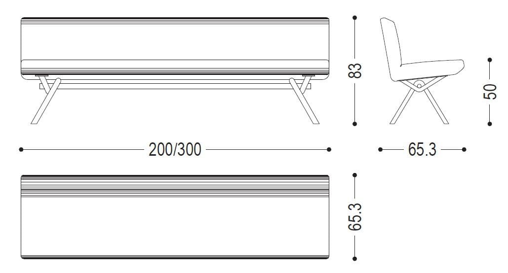 Мягкая скамья со спинкой Riva 1920 Iron ARCH-00120977 - Вид №4