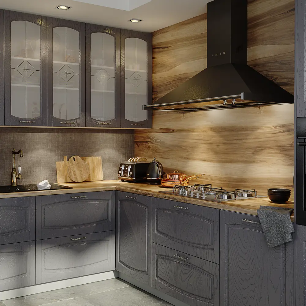 Фальшпанель для шкафа Delinia ID Петергоф грей 37x102.4 см МДФ цвет графит STLM-2100544 - Вид №9