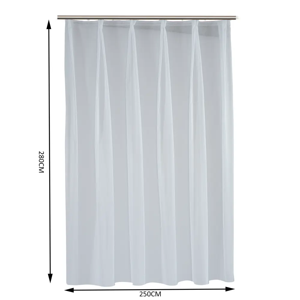 Тюль на ленте Inspire Lehloa 250x280 см цвет белый 83562147 STLM-2099519  - Вид №1
