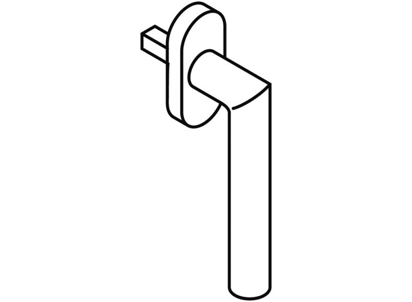 162PBFG.2 оконная ручка HEWI Edition matt | Polyamid  - Вид №6