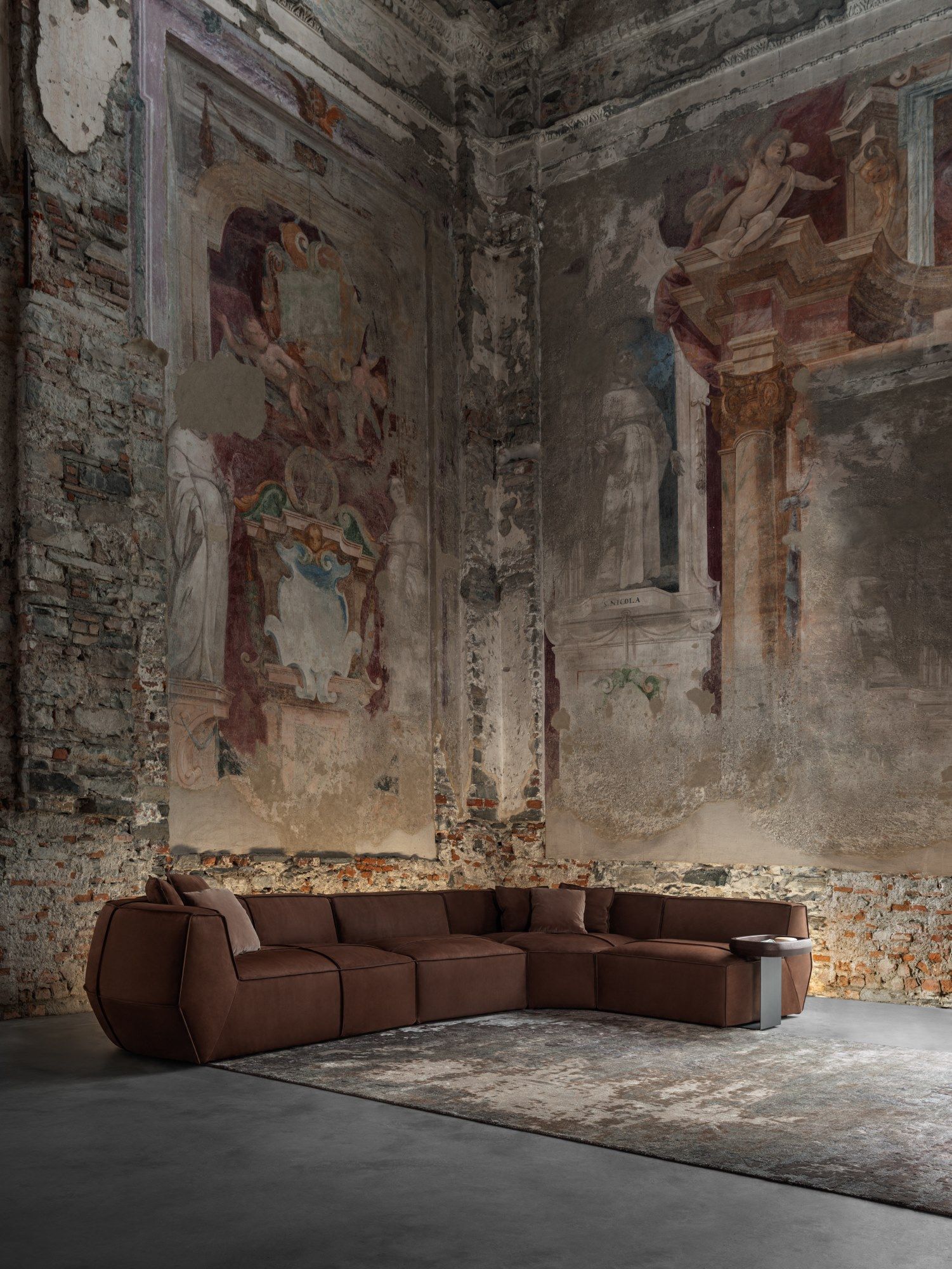 Кожаный изогнутый диван GHIDINI1961 Infinito ARCH-00089399 - Вид №2