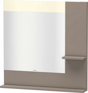 VE732104343 Vero Зеркало с полочками сбоку и внизу Базальт матовый, декор