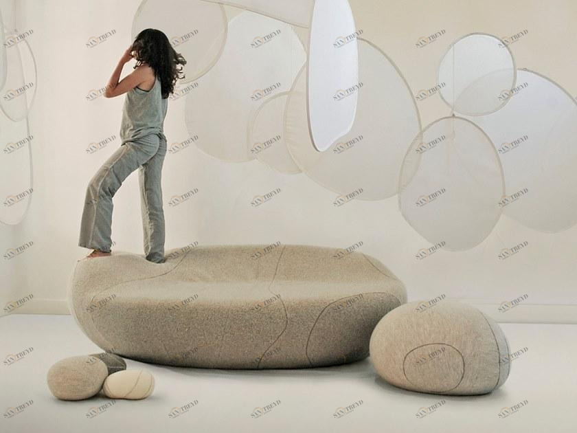 smarin Пуф из мягкой шерсти sun-id-1470327