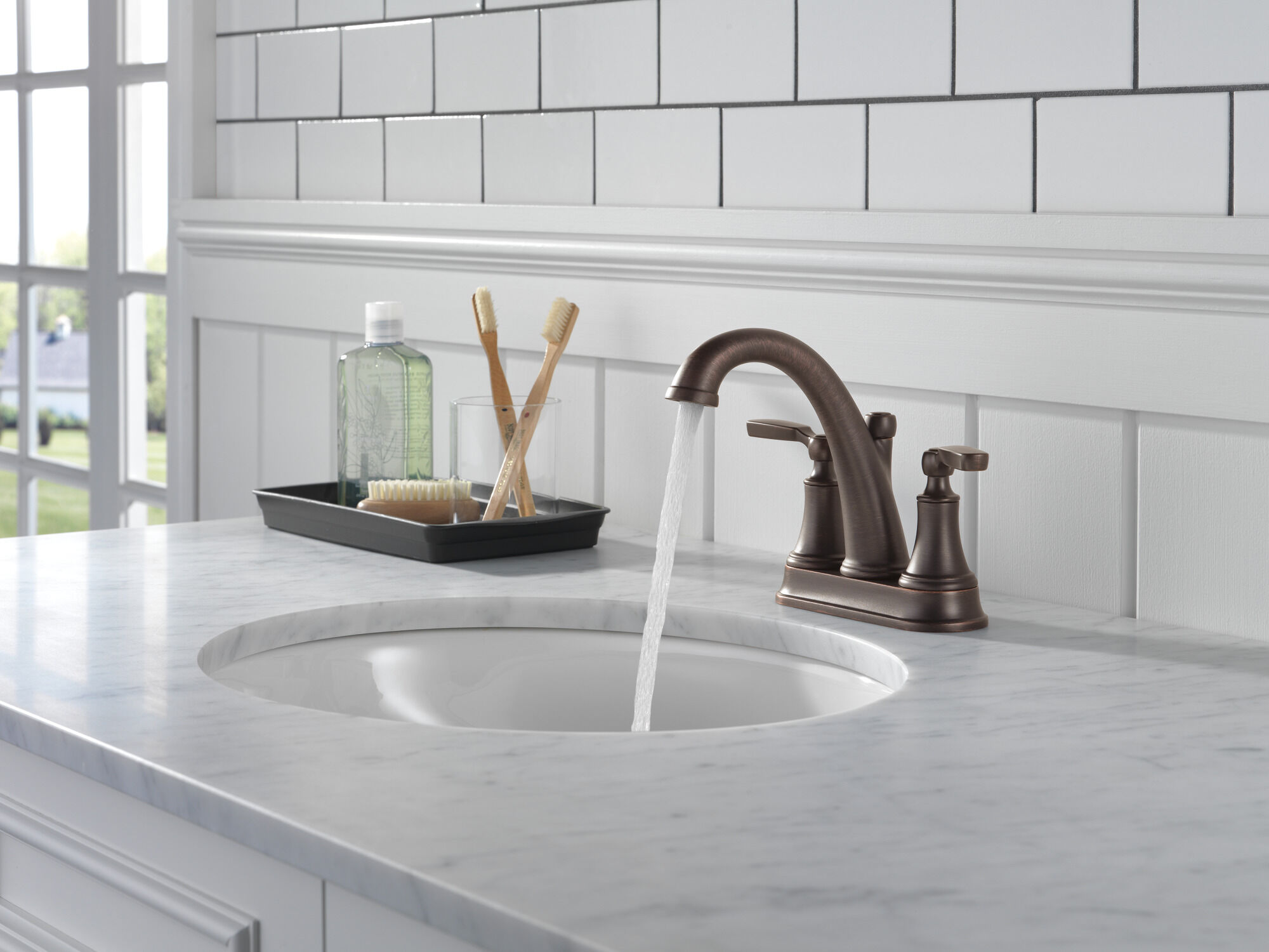2532LF-RBTP Смеситель для ванной Delta Faucet Woodhurst Венецианская бронза  - Вид №1