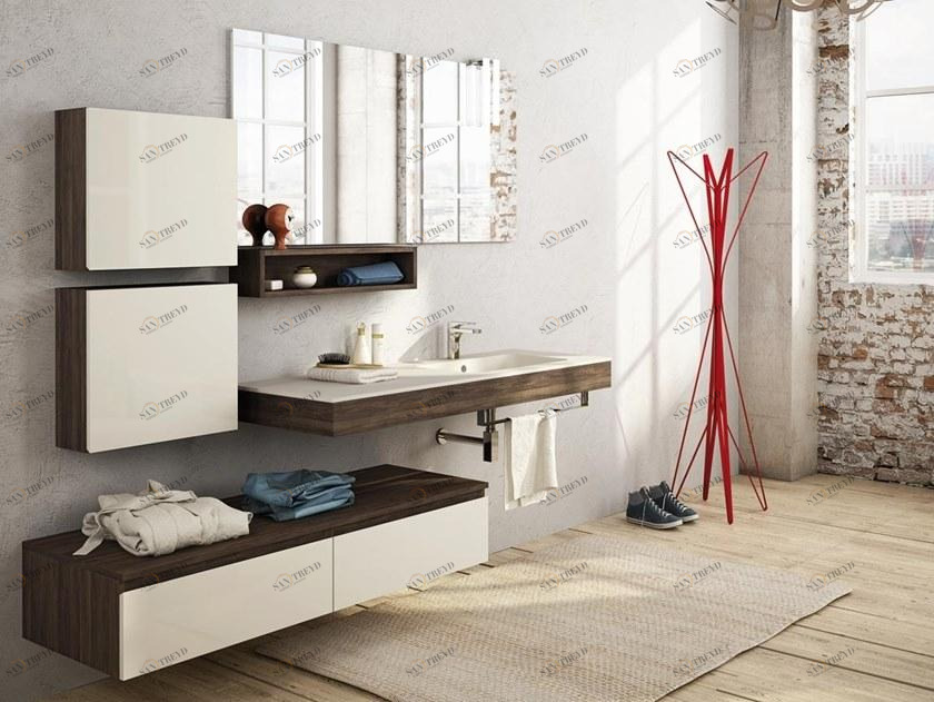 LEGNOBAGNO Подвесной туалетный столик из меламина с зеркалом Freedom lineare sun-id-1431471