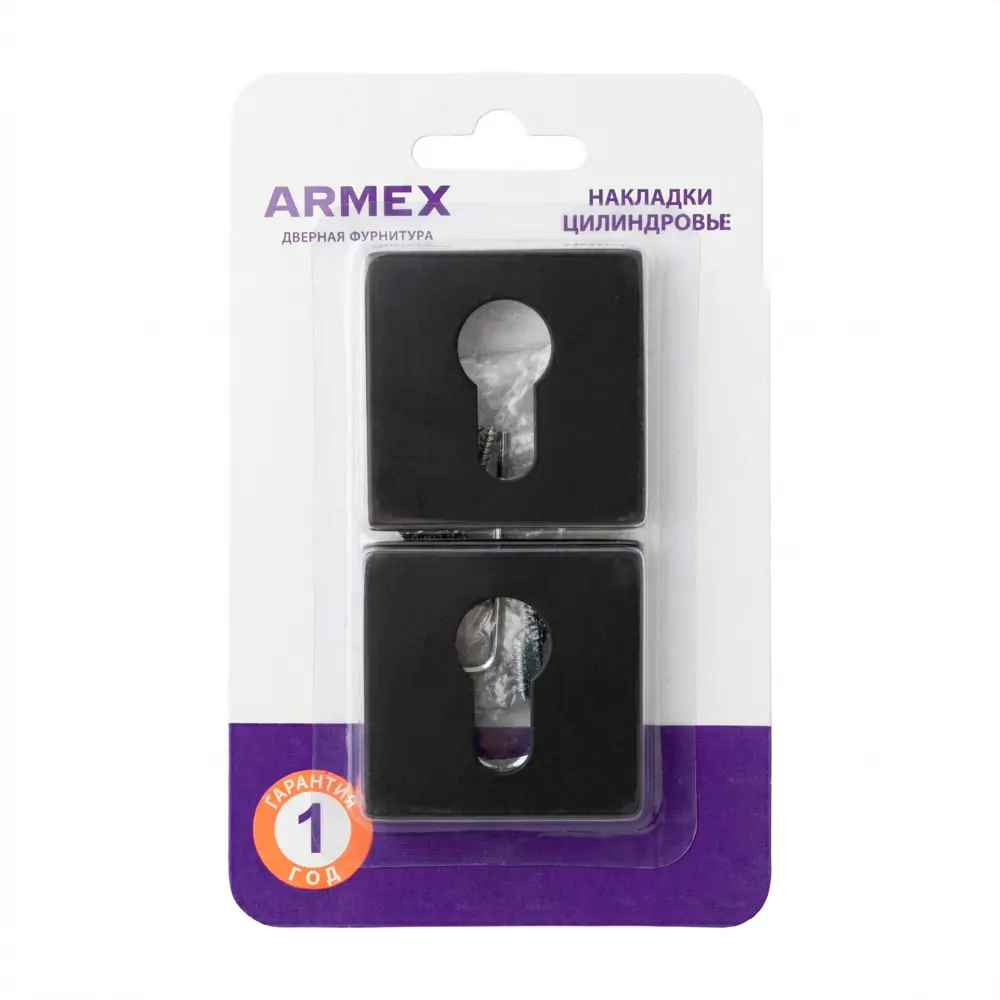 Накладка на замочную скважину Armex DP-C-30-P 52x52 мм цвет черный STLM-2021660 - Вид №2