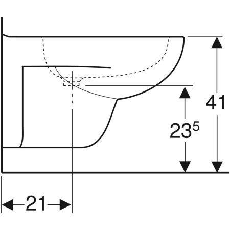 233040000 Подвесное биде Geberit Renova Geberit  - Вид №4