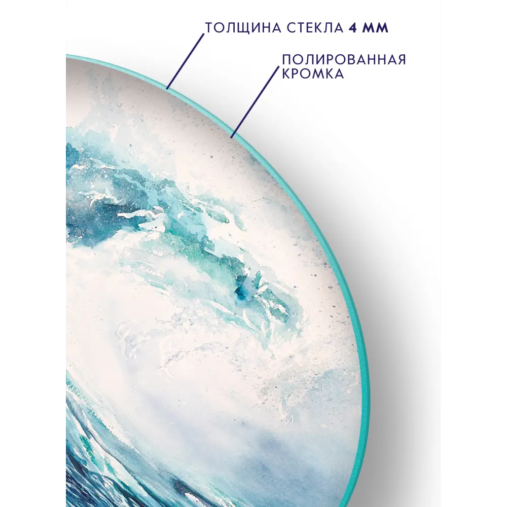 Картина на стекле Postermarket Волна 40x40 см 89347373 STLM-2089593  - Вид №2