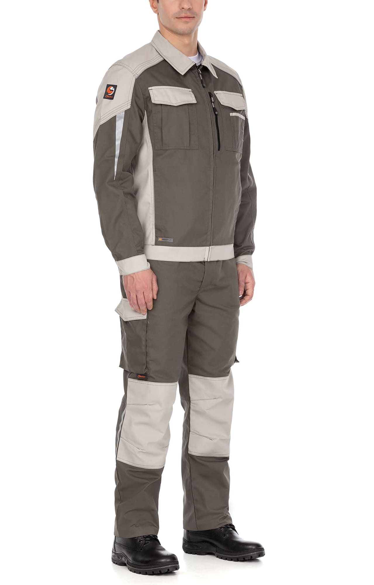 4957106 Костюм  NEW серый хаки с серым песком STATUS  Летняя спецодежда  размер 60-62/182-188  - Вид №11