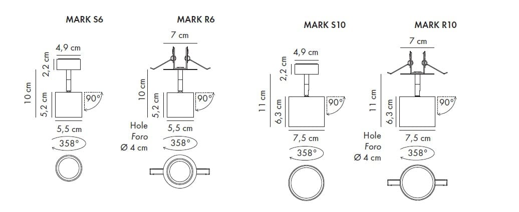 Круглый настенный светодиодный прожектор AXOLIGHT MARK ARCH-00045404 - Вид №1