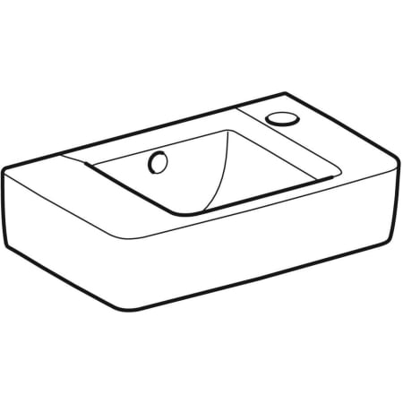 272142000 Раковина Geberit Renova Compact с укороченным вылетом Geberit  - Вид №1