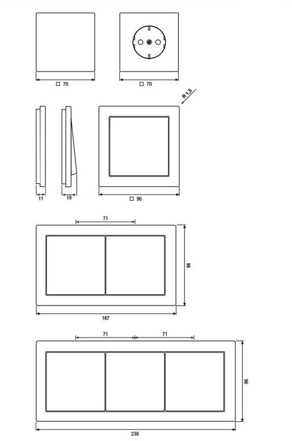 JUNG Алюминиевый переключатель Ls design sun-id-1376477 - Вид №1