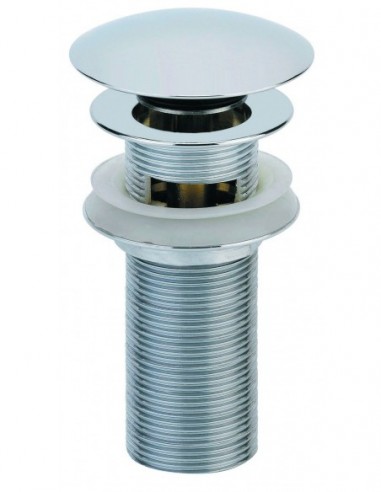 123700 000 00  Сифон Digiclic с фонарём для умывальника с переливом, h. 130 мм, хром Valentin Хром  - Вид №1