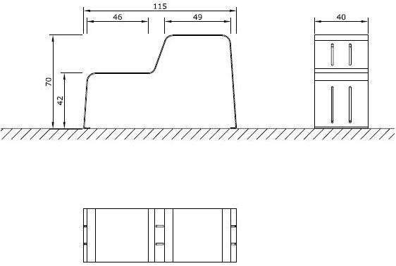 Euroform W Скамейка из металла  4520m, 4525m  - Вид №4