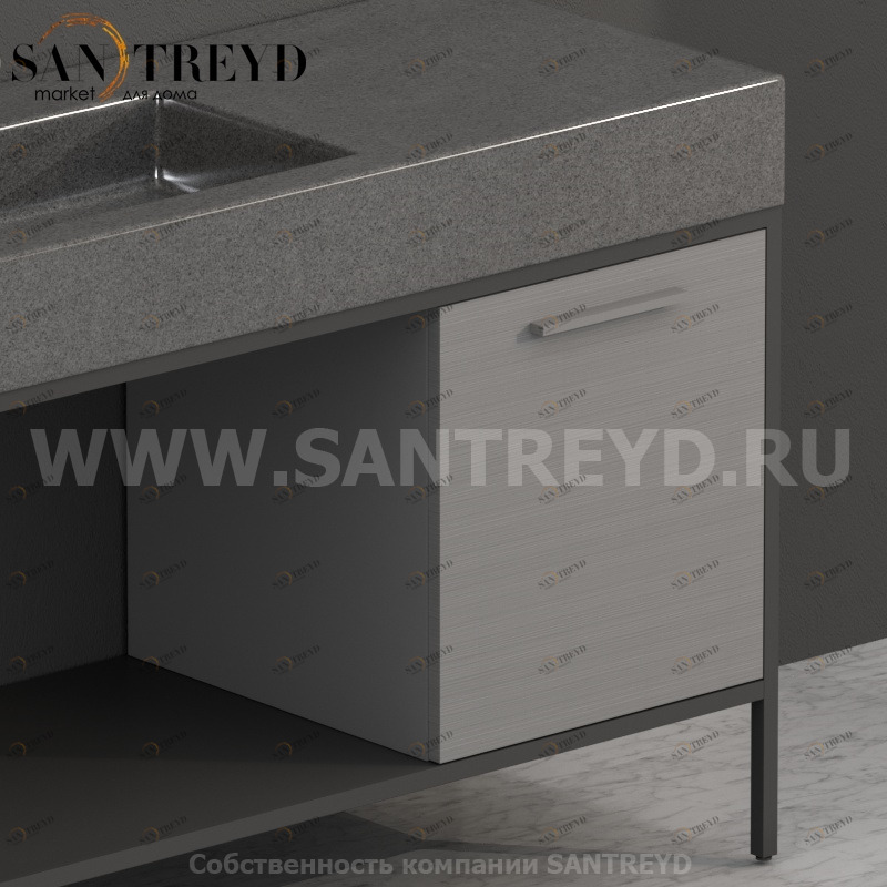 SD4548TO Тумба с открывающейся правой створкой (с 1 стеклянной полкой) Globo Ceramica Globo INCANTHO