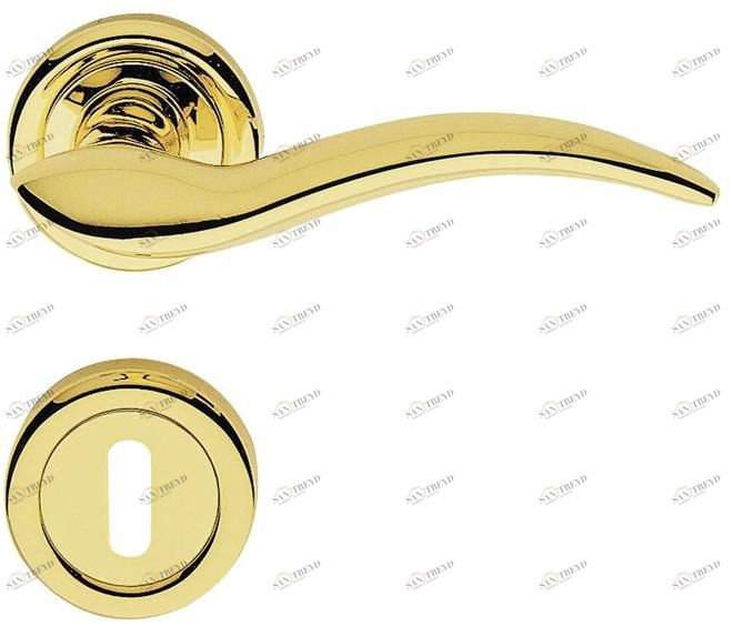 LINEA CALI' Классическая латунная ручка на розетке с замком Libera sun-id-1511646