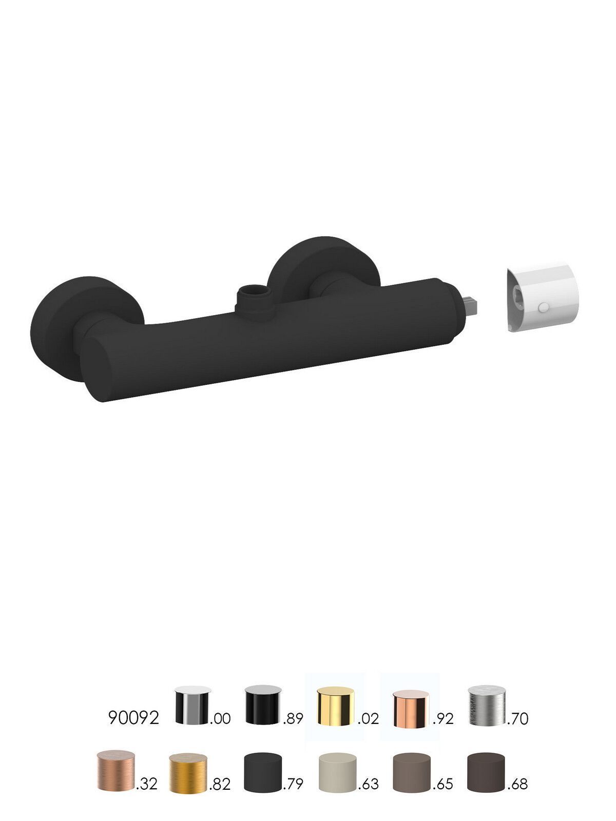 Внешний однорычажный смеситель для душа с 2 отверстиями Rubinetterie Frattini Narciso S ARCH-00122493 - Вид №13