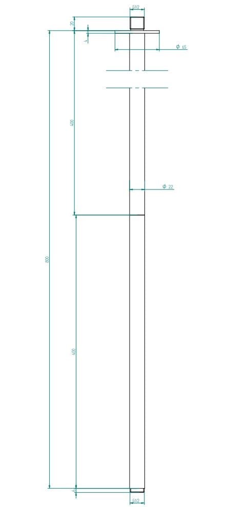 Потолочная душевая головка из нержавеющей стали Zazzeri Z316 MONO ARCH-00037267 - Вид №9