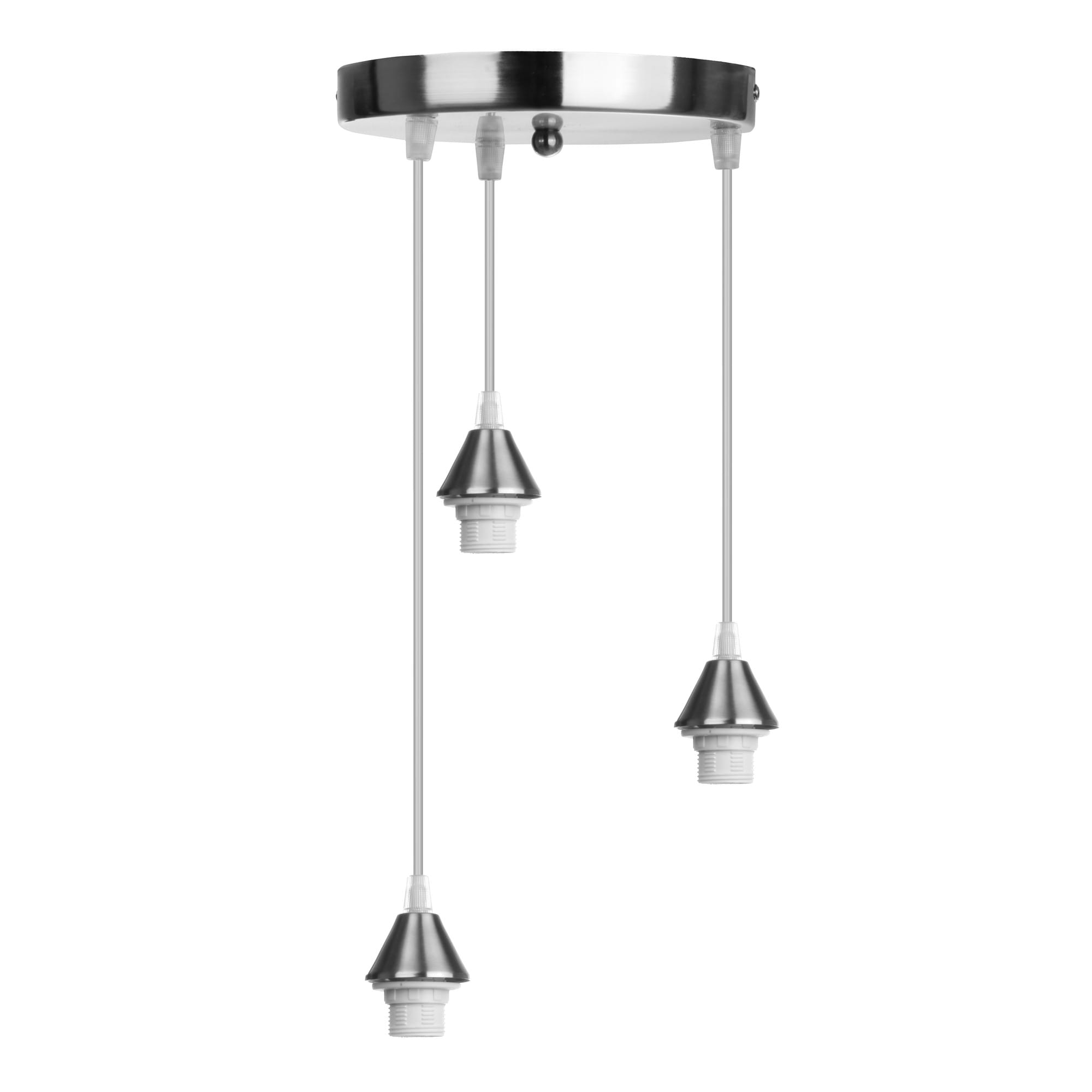 18212870 Подвесной светильник круглый 3xE27х75Вт, металл, никель Santreyd 