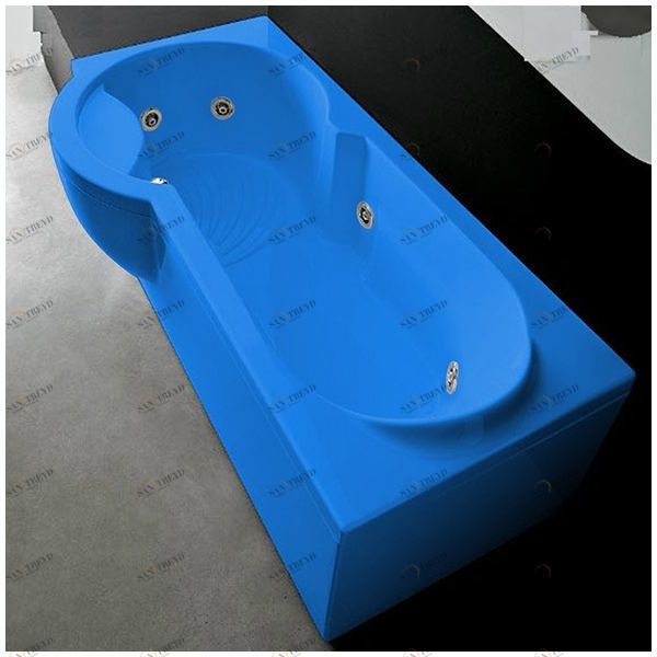 Ванна Gruppo treesse Simona V5677-SX-G голубая с гидромассажем прямоугольная левая STDV5677SXG