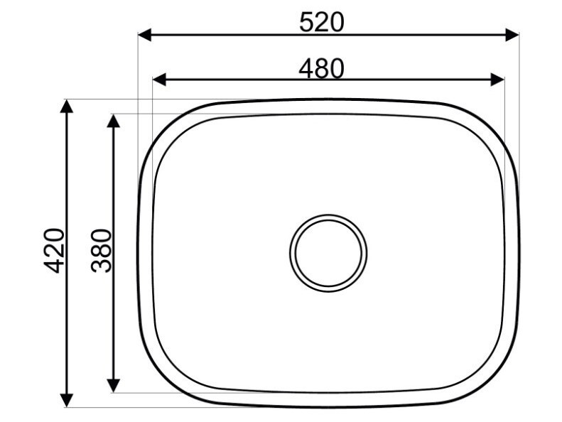 Мойка для кухни Breeze 480UN Plus NAVAKO 13007 - Вид №2